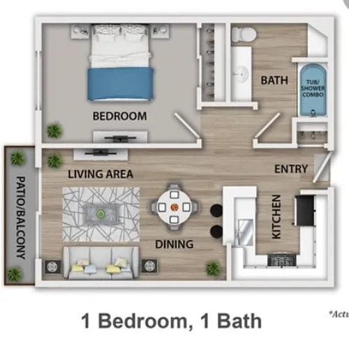 Floor plan 1 Bedroom