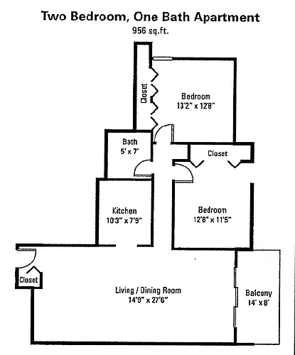 Floor plan 2x1A2WW