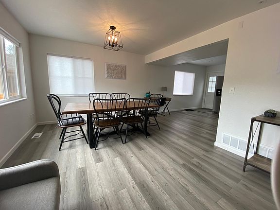 From the front door, looking through the front room toward the dining room.