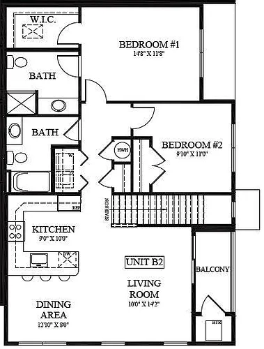 Floor plan Model B2
