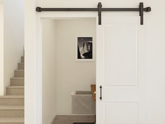 Barn door on the HovHub providing privacy