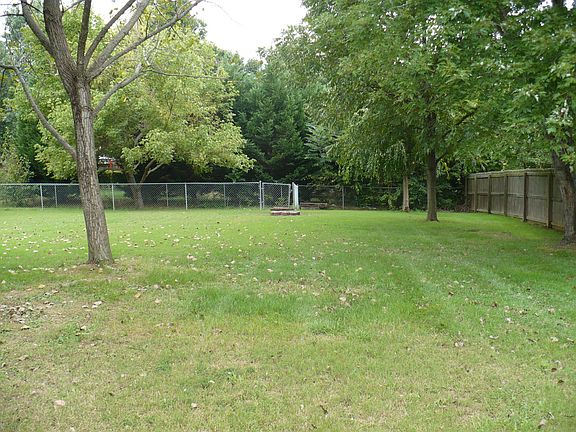 level fenced backyard