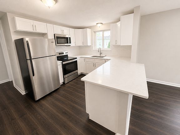 Modern kitchen with stainless appliances