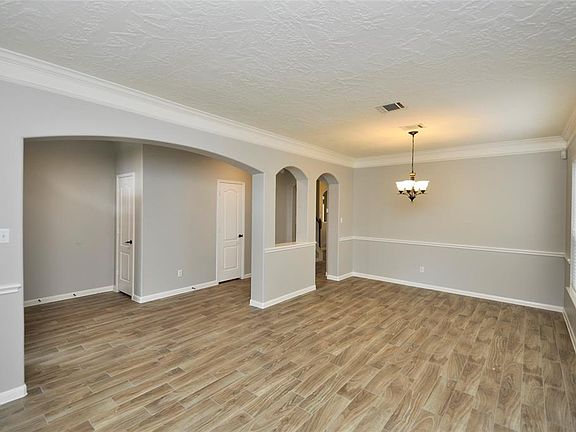 Formal Dining room with Tile wood floors