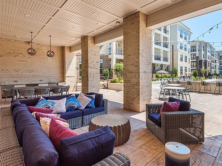 Take a break from the sun in the outdoor lounge