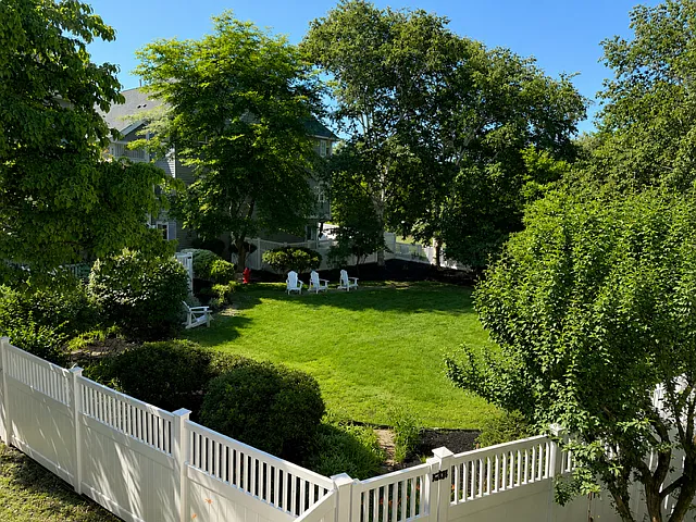 Backyard common space near Mystic River