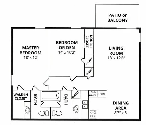 Floor plan Two Bedroom
