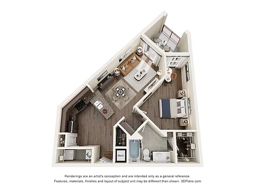 Floor plan 1 Bedroom A6