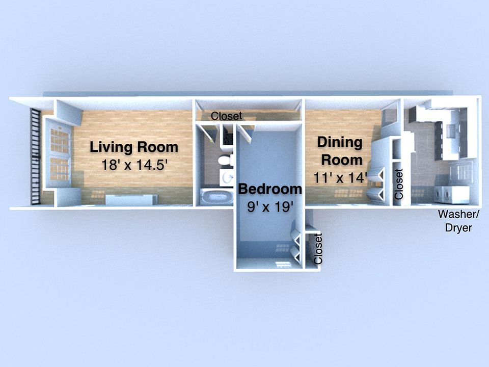 2nd image of 315-323 N 5th St #1B-1Ba-990Sqft