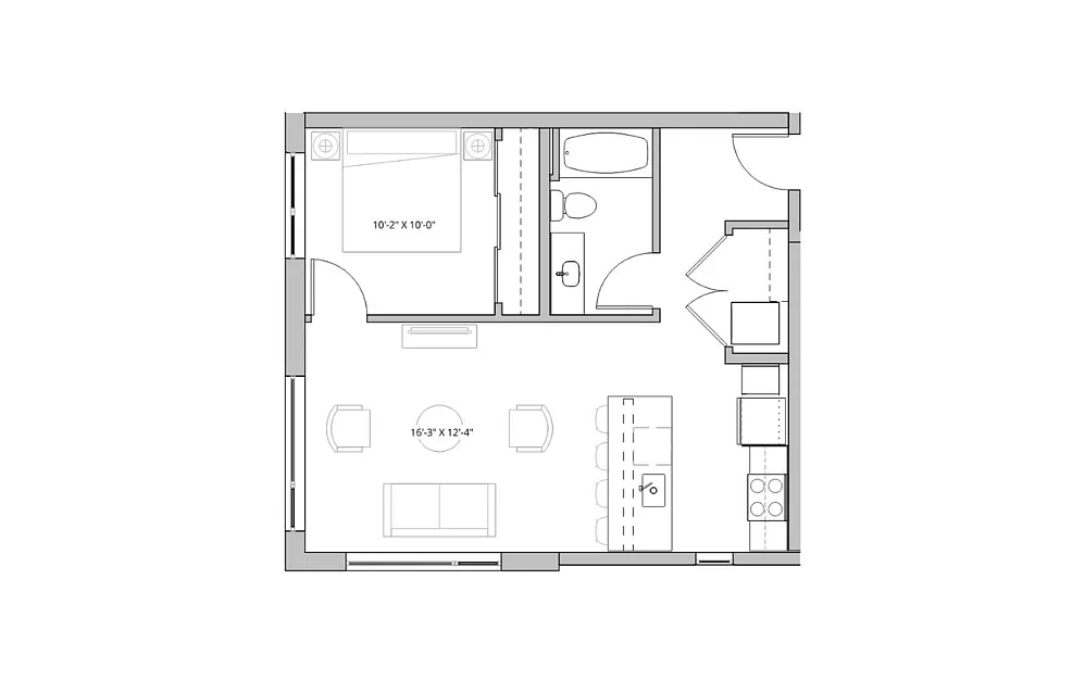 Floor plan 1X1 - C14