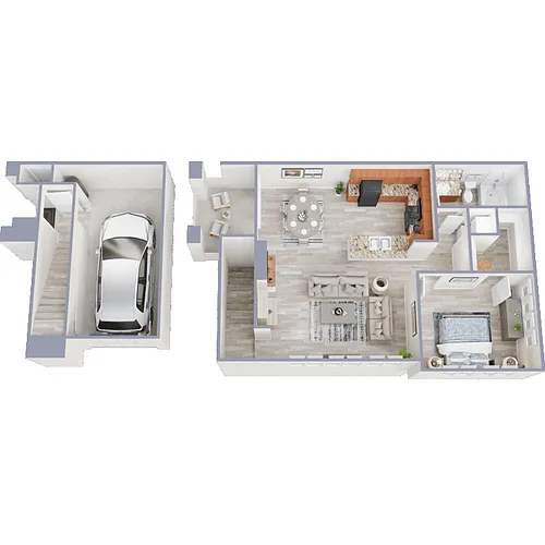 Floor plan Via Laman with Attached Garage included