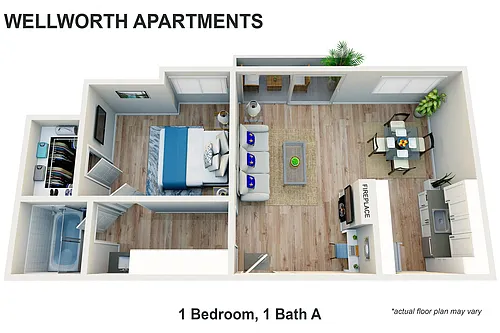 Floor plan 1 Bedroom