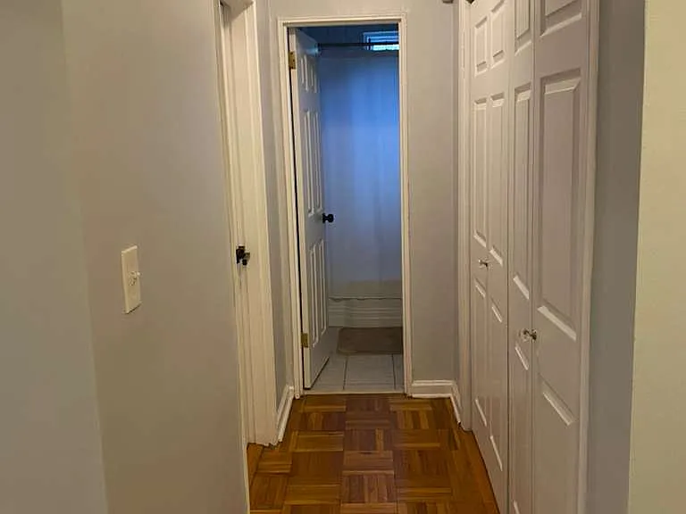 hallway closets towards bathroom