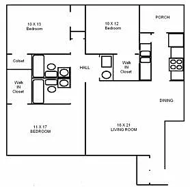Floor plan 3 Bed/2 Bath