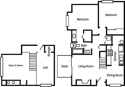 Floor plan Driftwood + Loft