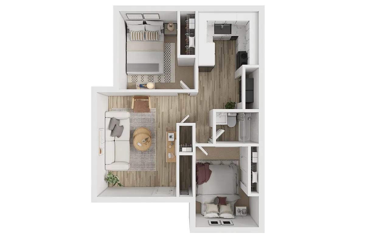 Floor plan 2x1 Small Platinum