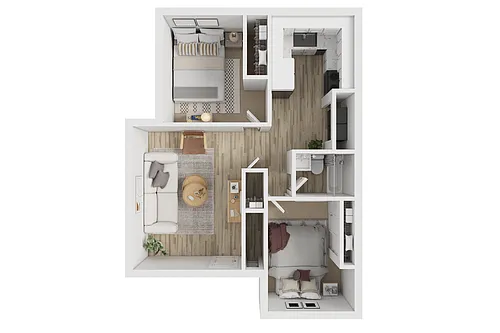 Floor plan 2x1 Small Platinum