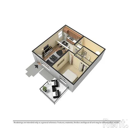 Floor plan 1 bedroom