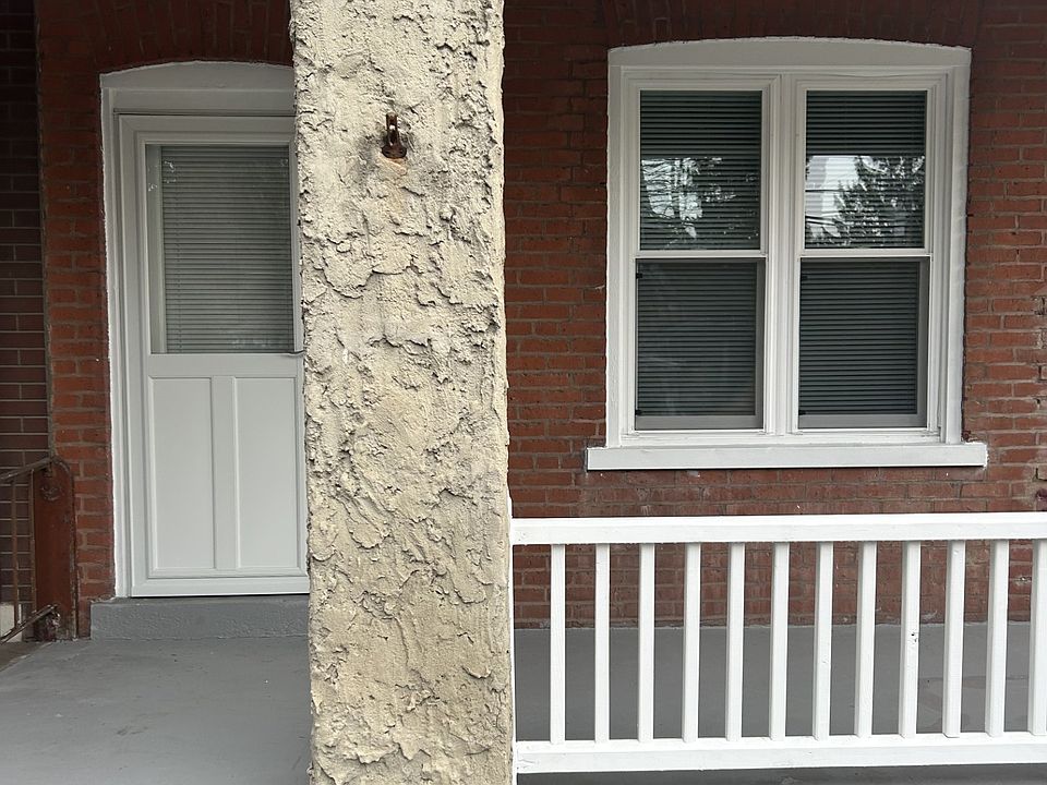 covered front porch, faces Route 378.