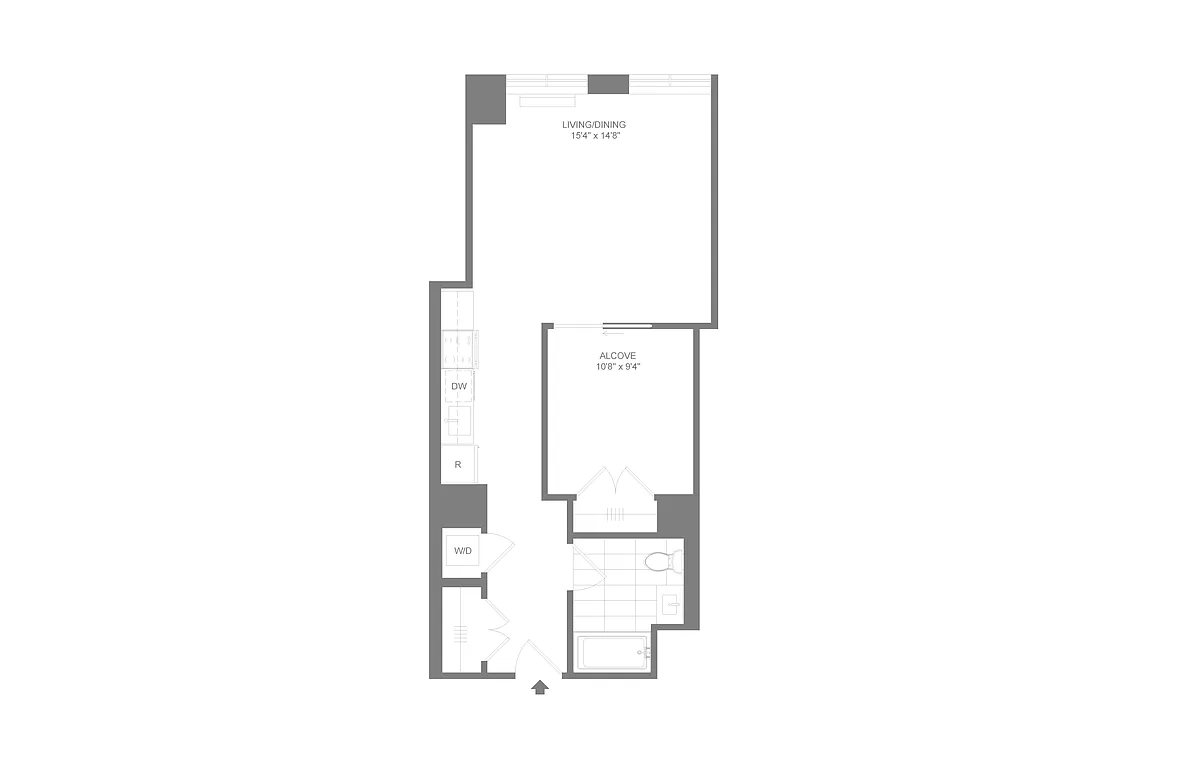 Floor plan S11.4 | Studio | 1 Bath | Den