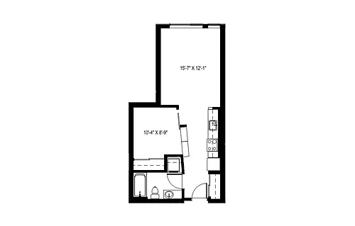 Floor plan 1 Bedroom - A15