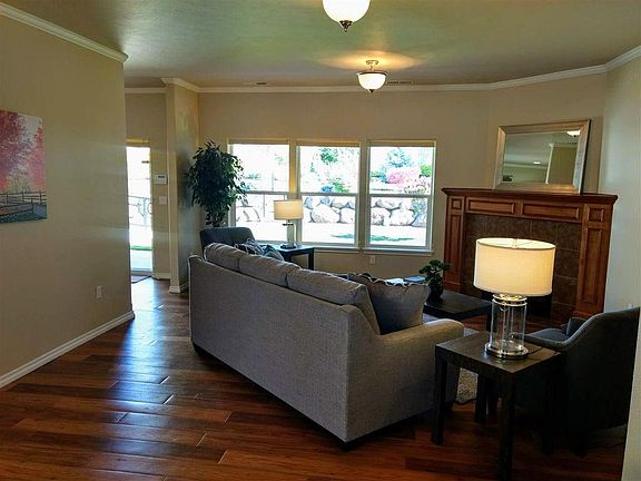 Family room with view of back yard