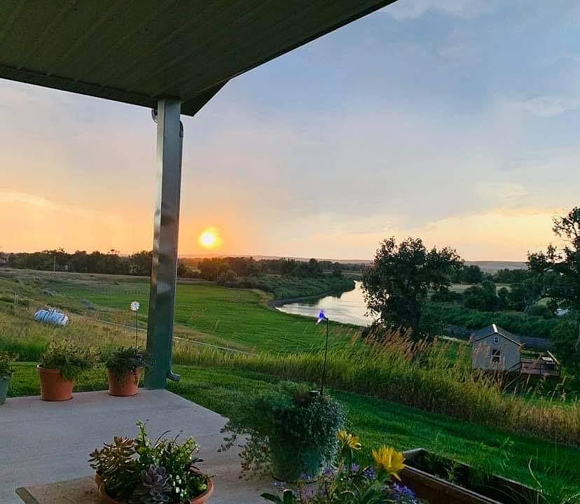 Summer evening on patio
