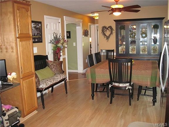 Dining area with French doors.