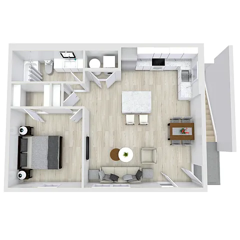 Floor plan 1 Bed 1 Bath Large