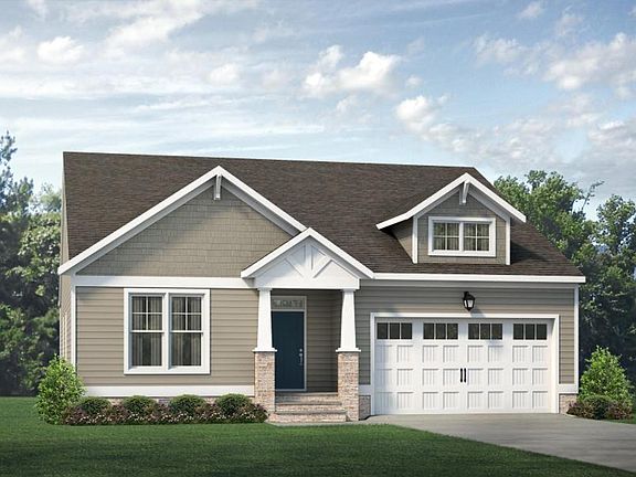 Caroline - Arts Crafts A Front Load Garage