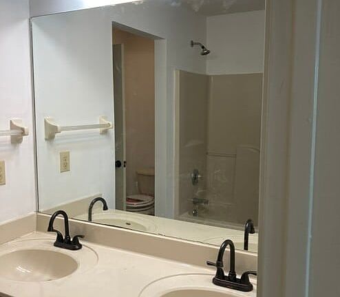 Upstairs Double Sink