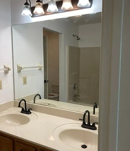 Upstairs Double Sink