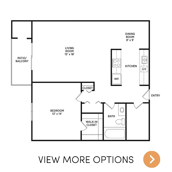 Floor plan 1 bedroom 1 bathroom