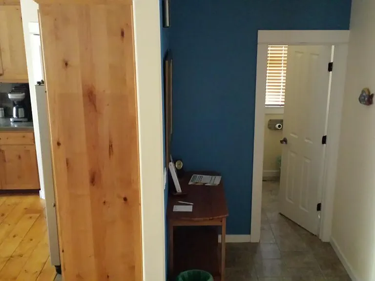entry to bathroom