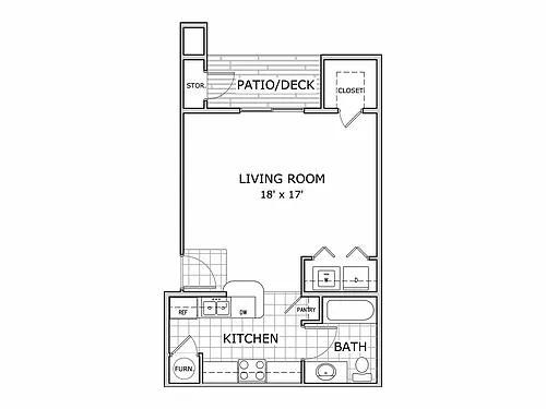 Floor plan Studio A