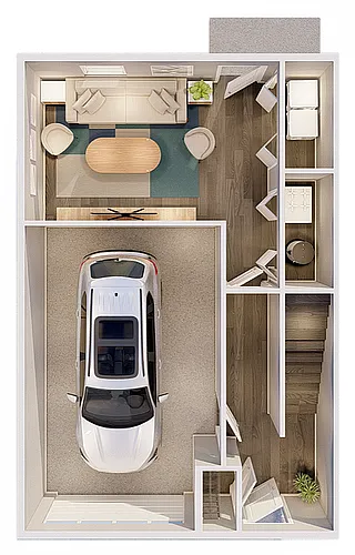 Floor plan 4 Bedroom 2.5 Bathroom Interior