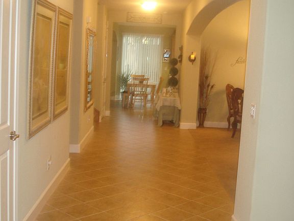 Designer tiles entry hallway