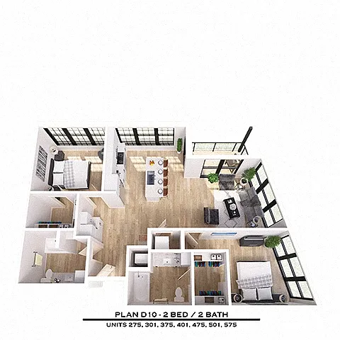 Floor plan D10 2X2