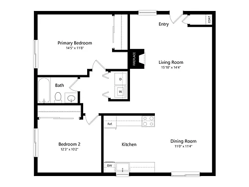 Floor plan Delta 2x1A