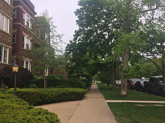 Path to lakefront from the front of the building