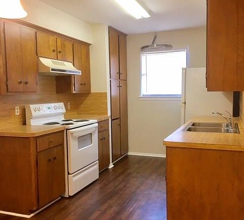 Now has built in microwave above stove, replaced the hood.