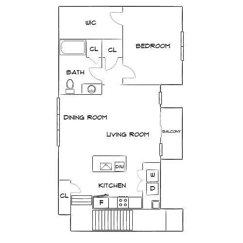 Floor plan Design 1B Carriage Home