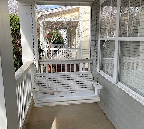 Front porch with swing