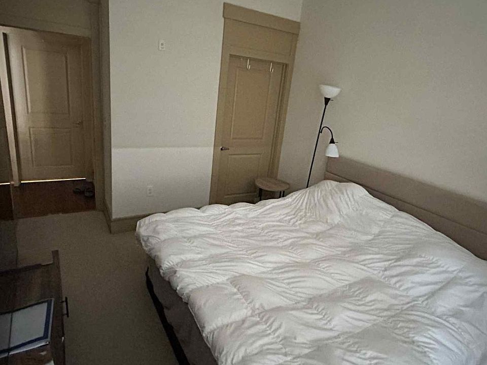 The bed brain and TV stand will be left behind