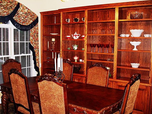 Formal Dining Room with Custom Built Wall Unit. Gorgeous!