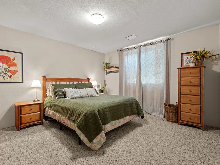 Basement apartment bedroom with large closet
