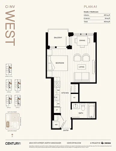 Floor plan Studio