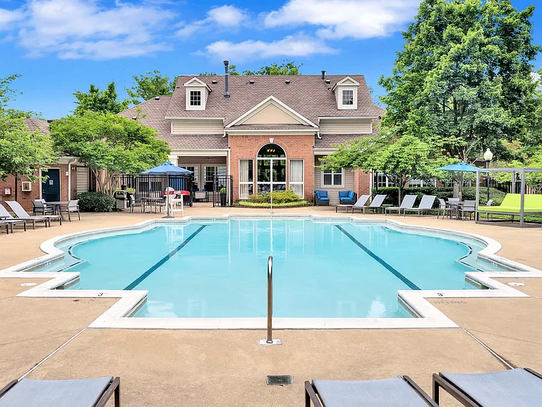 Resort style pool with sundeck