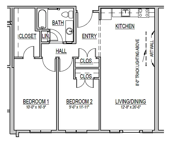 Floor plan 2 Bedroom