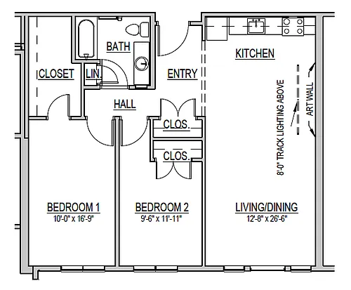 Floor plan 2 Bedroom